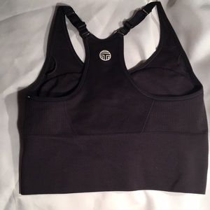 Tory Burch Sport black sports top crop tank bra in